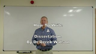 How To Write A Dissertation at Undergraduate or Masters Level [upl. by Sainana]