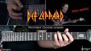 Hysteria Guitar Lesson  Def Leppard [upl. by Ydieh]