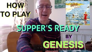 Genesis  Suppers Ready  acoustic guitar lesson part 1 [upl. by Alysa]