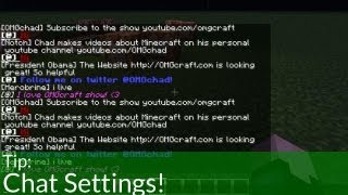 Tip Minecraft Chat Settings [upl. by Schriever]