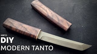 Knife Making  Modern Tanto [upl. by Yltnerb161]