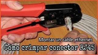 CÓMO CRIMPAR UN CONECTOR RJ45  CONSTRUCCIÓN CABLE ETHERNET [upl. by Eustazio123]