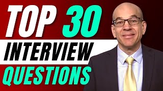 Top 30 Interview Questions  From a recruiters hiring playbook [upl. by Cedell]