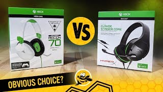 Turtle Beach Recon 70 vs HyperX CloudX Stinger Core Gaming Headsets [upl. by Ettessil]