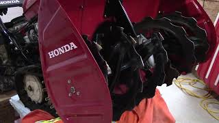 HONDA HSS1332 SnowblowerSnowthrower Auger Removal And Refinish Part 1 [upl. by Attecnoc]