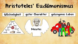 Aristoteles Eudämonismus Tugendethik Mesoteslehre Glückseligkeit [upl. by Anneirda45]