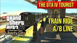 The GTA IV Tourist Train Ride and Stations Tour A8 green Line  Part 2 of 4  60 fps [upl. by Annavahs]