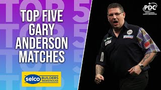 TOP 5 Gary Anderson Performances [upl. by Inanaup391]