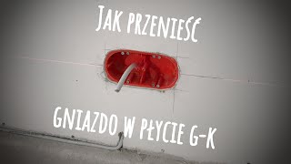 Gniazdo elektryczne w płycie GK [upl. by Ativel]