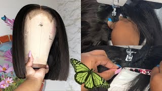 How to make your own blunt bob wig  ERICKAJPRODUCTSCOM [upl. by Eillil]