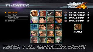 TEKKEN 4 ALL CHARACTERS ENDING [upl. by Eladnyl]