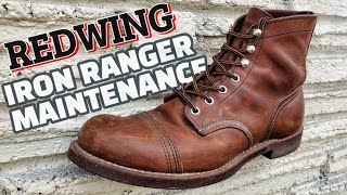 Red Wing Iron Ranger  Clean amp Care  Boots Shine  ASMR  8111 [upl. by Ellehcem]