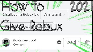 How To Giveaway Robux Using Group Funds In Roblox2021 [upl. by Vyner]