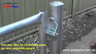 Gate Latch 2 way for round pipe and square [upl. by Anabelle870]