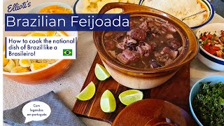 How to Cook Brazilian Feijoada Traditional Black Bean and Pork Stew  Legendas PT [upl. by Scever149]