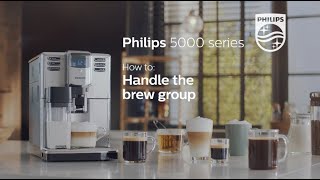 How to insert and remove the brew group of Philips 5000 series espresso machine  EP536X [upl. by Alviani]