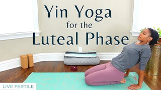 20Minute Yoga for Fertility  Yin Yoga for the Luteal Phase TWW  Yoga for Your Menstrual Cycle [upl. by Beuthel709]