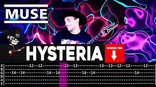 【MUSE】 Hysteria  cover by Masuka  LESSON  GUITAR TAB [upl. by Garrek387]