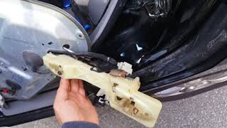 Hyundai Santa Fe 2007  10 Rear Door panel removal amp Changing the door Lock Actuator [upl. by Schulz]