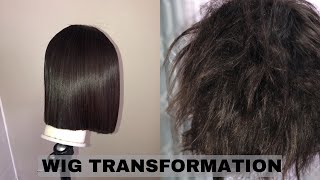 HOW TO Revive your Human hair wig  WIG TRANSFORMATION [upl. by Yenrab]