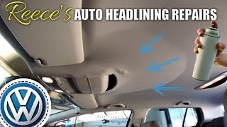 VW Golf Roof Lining Falling Down FIX  VOLKSWAGEN Headliner Repair [upl. by Ecnar]