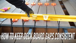 Quick Tip How To Keep Consistent Gaps On The End Of Deck Boards  Dr Decks [upl. by Sussna]