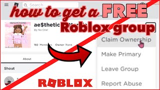 How to get a free Roblox group working in 2021 [upl. by Eenalem]