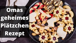 Omas geheimes Plätzchen Rezept  1 Teig für 5 Plätzchen [upl. by Flatto]