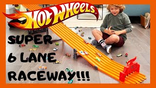 Hot Wheels 6Lane Super Raceway REVIEW [upl. by Dario599]