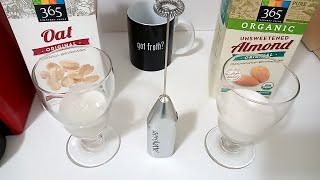 Oat Milk vs Almond Milk part 2 Frothing Test [upl. by Oba418]