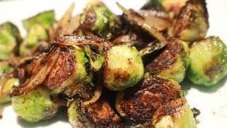 Brussel Sprouts Pan Seared n Butter  Olive Oil [upl. by Noryt]