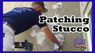 How To Patch Stucco Simple Instructions Patching Stucco [upl. by Nosirrag]