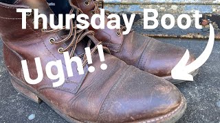 Thursday Boot Captains Resole  Making These Boots Look New [upl. by Nahtanhoj]