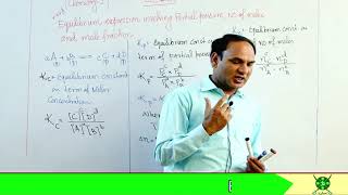 Equilibrium expression involving  partial pressure  number of moles  mole fraction KcKpKnKx [upl. by Wilde]