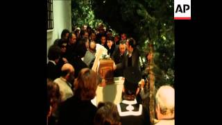 SYND 20 3 75 THE FUNERAL OF ARISTOTLE ONASSIS [upl. by Narmis]