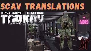 Scav VOICE LINE Guide and TRANSLATIONS  Escape From Tarkov [upl. by Herrod744]