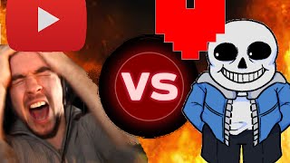 Youtubers React To Beating Sans [upl. by Yacano744]