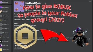 How to give ROBUX to people in your Roblox group [upl. by Robbi]