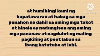 Oratio Imperata Para sa Kapayapaan [upl. by Mala]