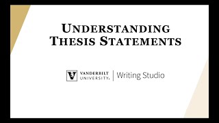 Understanding Thesis Statements [upl. by Norine326]