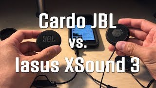 Helmet Speakers 2019  Cardo JBL vs IASUS XSound 3 [upl. by Keverian]