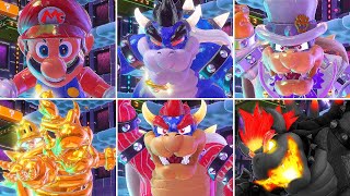 Super Mario 3D World  All Bowser Boss Fights [upl. by Ycal]