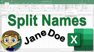 Excel Split Names Tutorial [upl. by Otha]