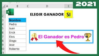 Como hacer un SORTEO en Excel de forma FACIL y RAPIDO sin MACROS [upl. by Caresse]